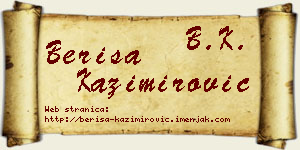 Beriša Kazimirović vizit kartica